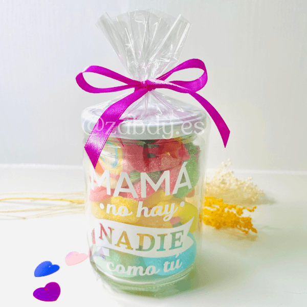 Bote de Gominolas: "Mamá no hay nadie como tú"