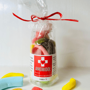 Botella de Gominolas: "Amoridol"